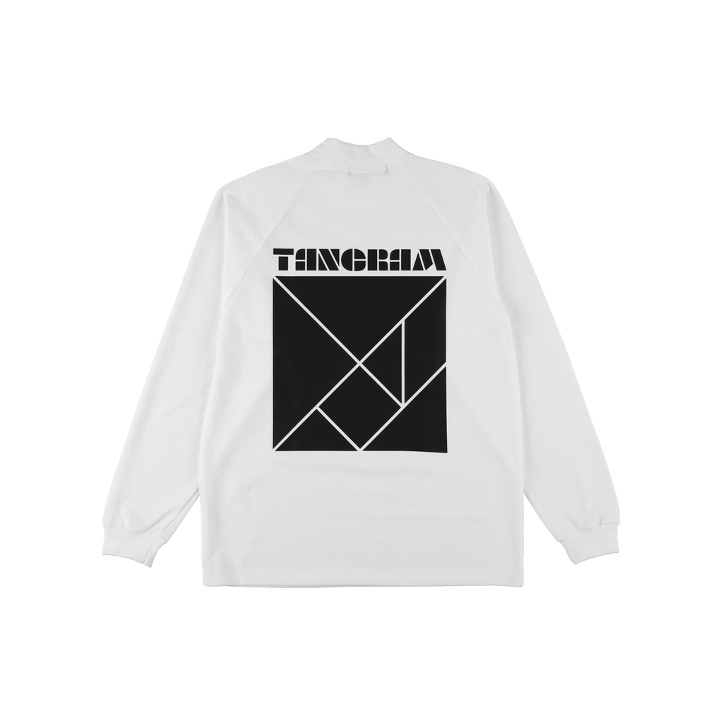 PUZZLE LOGO AIR MOCKNECK TEE WHITE TGS-MT156 – TANGRAM