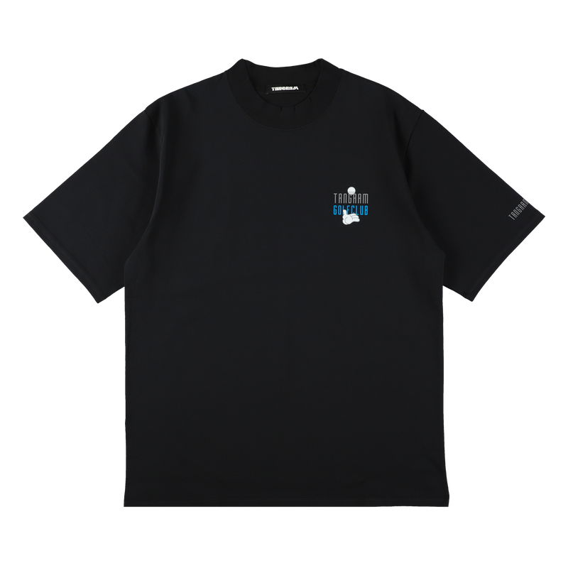 GOLF CLUB PUZZLE CHARACTER SHORT MOCK NECK SUMI BLACK TGS