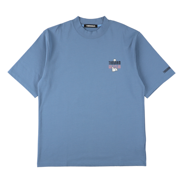 GOLF CLUB PUZZLE CHARACTER SHORT MOCK NECK BLUE TGS-MT159