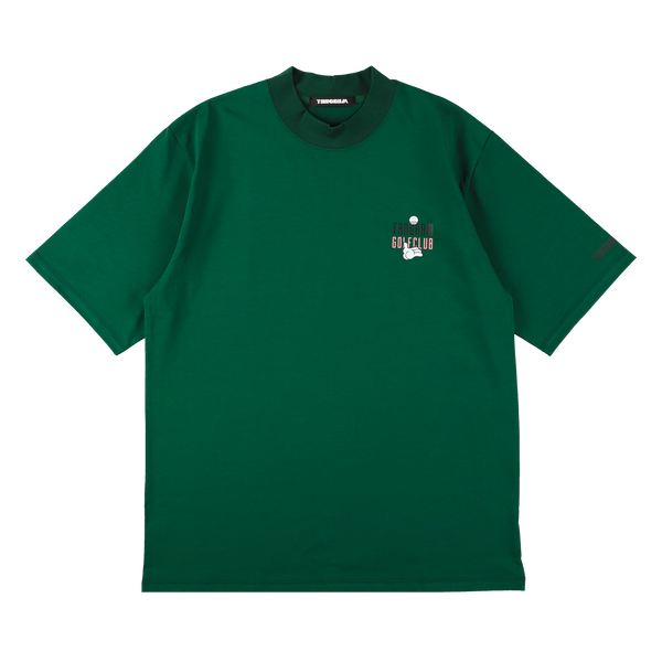 GOLF CLUB PUZZLE CHARACTER SHORT MOCK NECK GREEN TGS-MT159