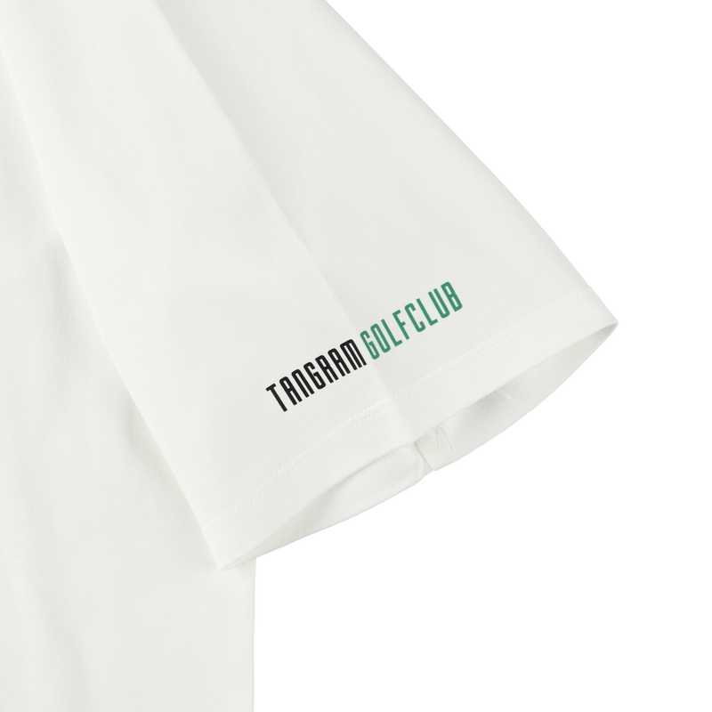 GOLF CLUB PUZZLE CHARACTER SHORT MOCK NECK WHITE TGS-MT159
