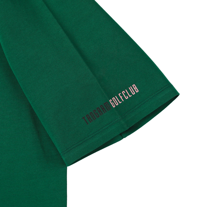 GOLF CLUB  HAND ILLUST SHORT MOCK NECK GREEN TGS-MT160