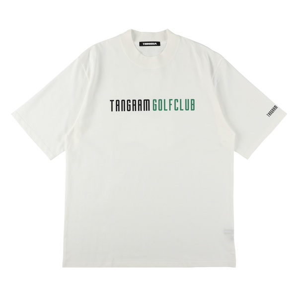 GOLF CLUB  HAND ILLUST SHORT MOCK NECK WHITE TGS-MT160