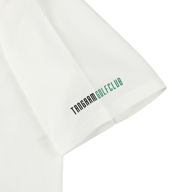 GOLF CLUB  HAND ILLUST SHORT MOCK NECK WHITE TGS-MT160