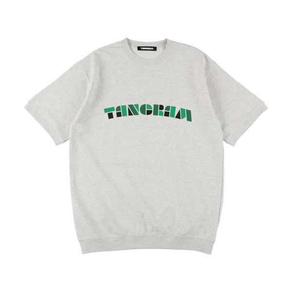 MULTICOLORED LOGO HALF SLEEVE SWEAT CREW ASH TGS-MT166