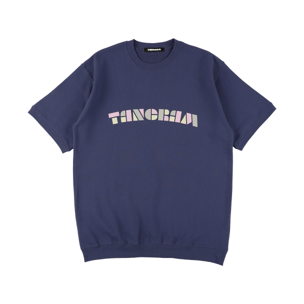 MULTICOLORED LOGO HALF SLEEVE SWEAT CREW INDIGO TGS-MT166
