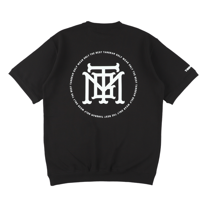 TGM TEAM LOGO HALF SLEEVE SWEAT CREW BLACK TGS-MT168