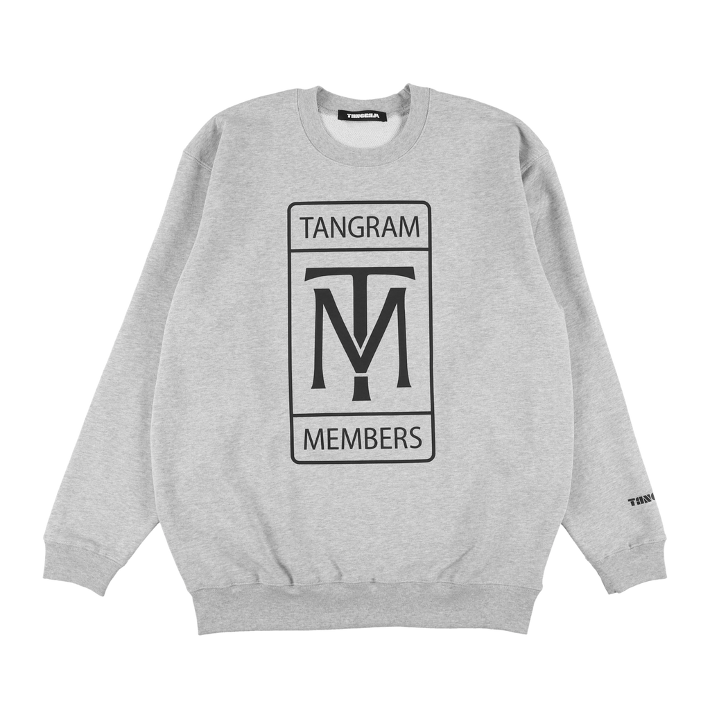 MEMBERS LOGO SWEAT CREW MIX GRAY TGS-MT182 – TANGRAM