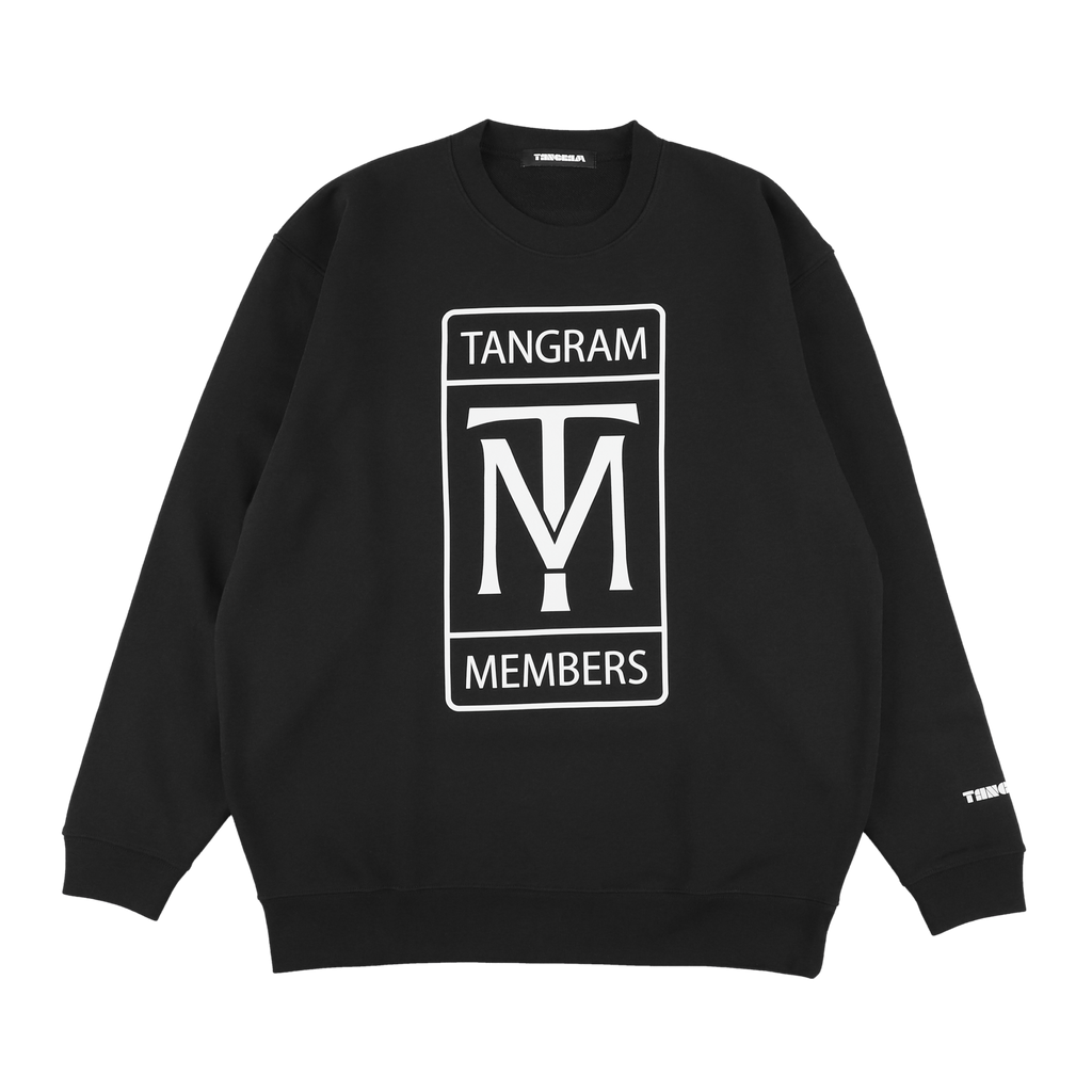 MEMBERS LOGO SWEAT CREW BLACK TGS-MT182 – TANGRAM