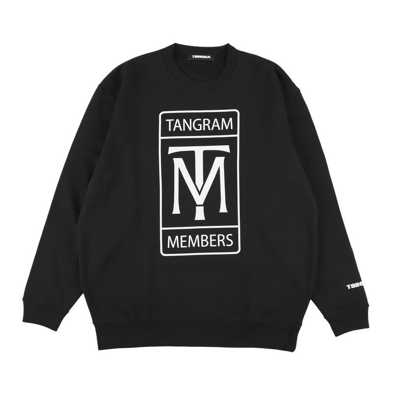 MEMBERS LOGO SWEAT CREW BLACK TGS-MT182 – TANGRAM