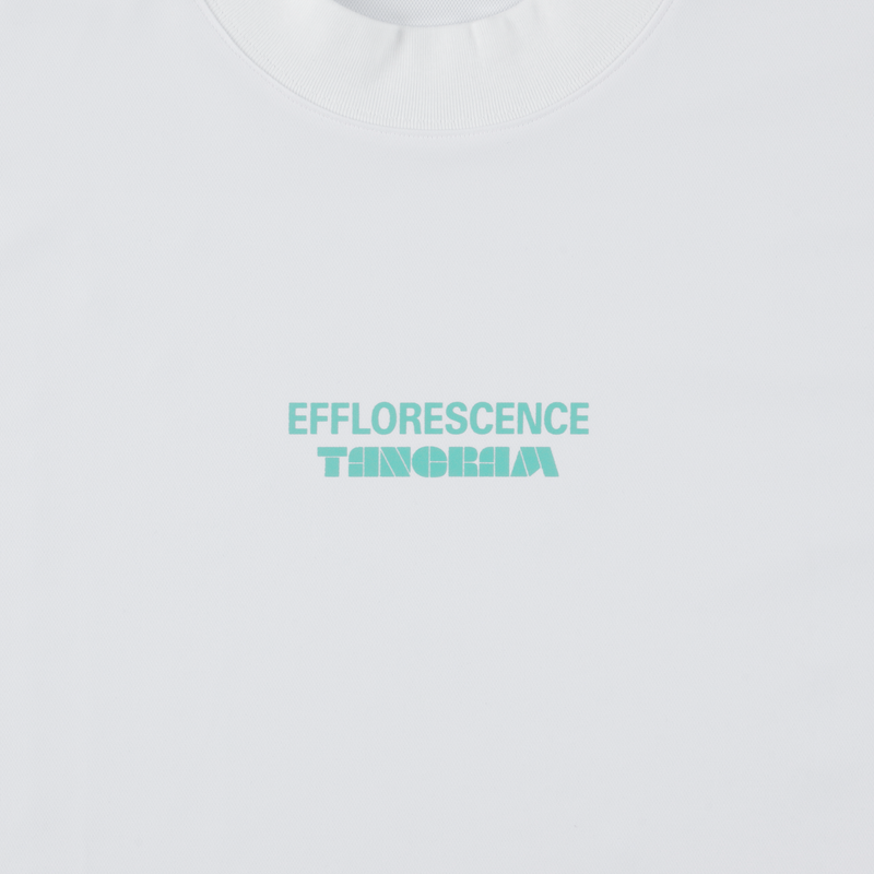 EFFLORESCENCE × TANGRAM MOCK NECK WHITE TGS-MT186