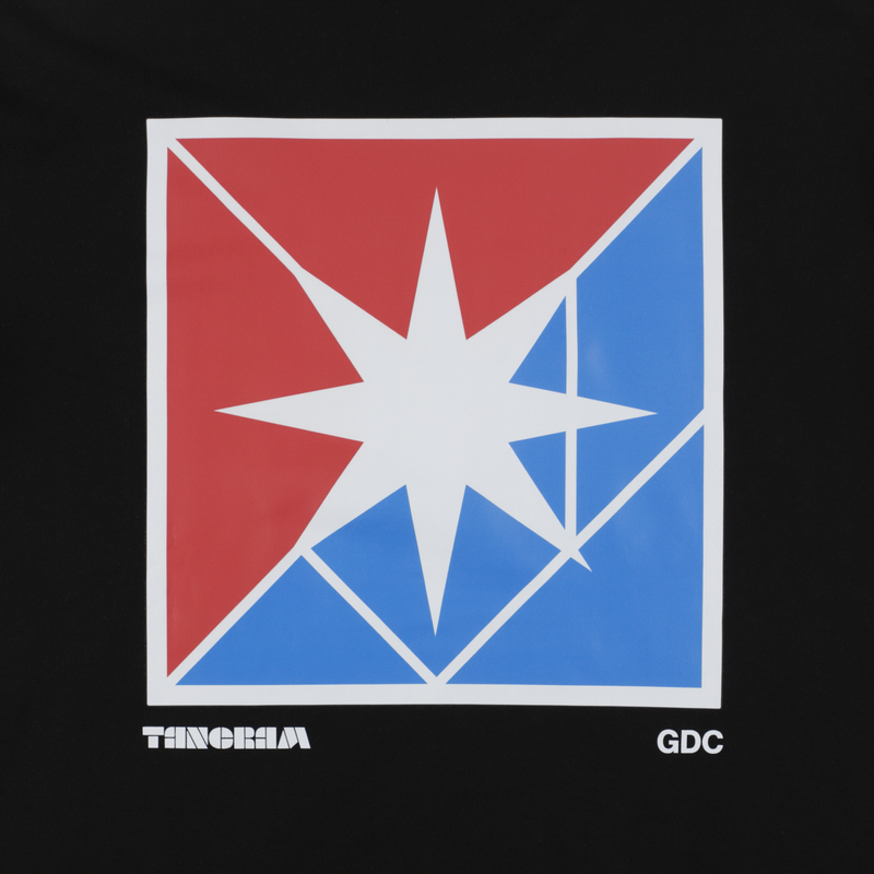 GDC×TANGRAM 5TH ANNIV. TRICO SWEAT CREW BLACK TGS-MT191