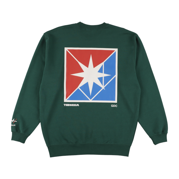 GDC×TANGRAM 5TH ANNIV. TRICO SWEAT CREW GREEN TGS-MT191