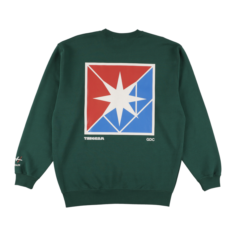GDC×TANGRAM 5TH ANNIV. TRICO SWEAT CREW GREEN TGS-MT191