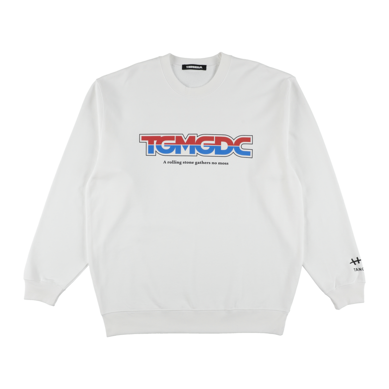GDC×TANGRAM 5TH ANNIV. TRICO SWEAT CREW WHITE TGS-MT191