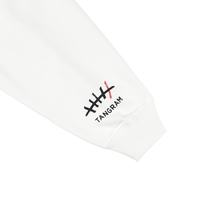 GDC×TANGRAM 5TH ANNIV. TRICO SWEAT CREW WHITE TGS-MT191