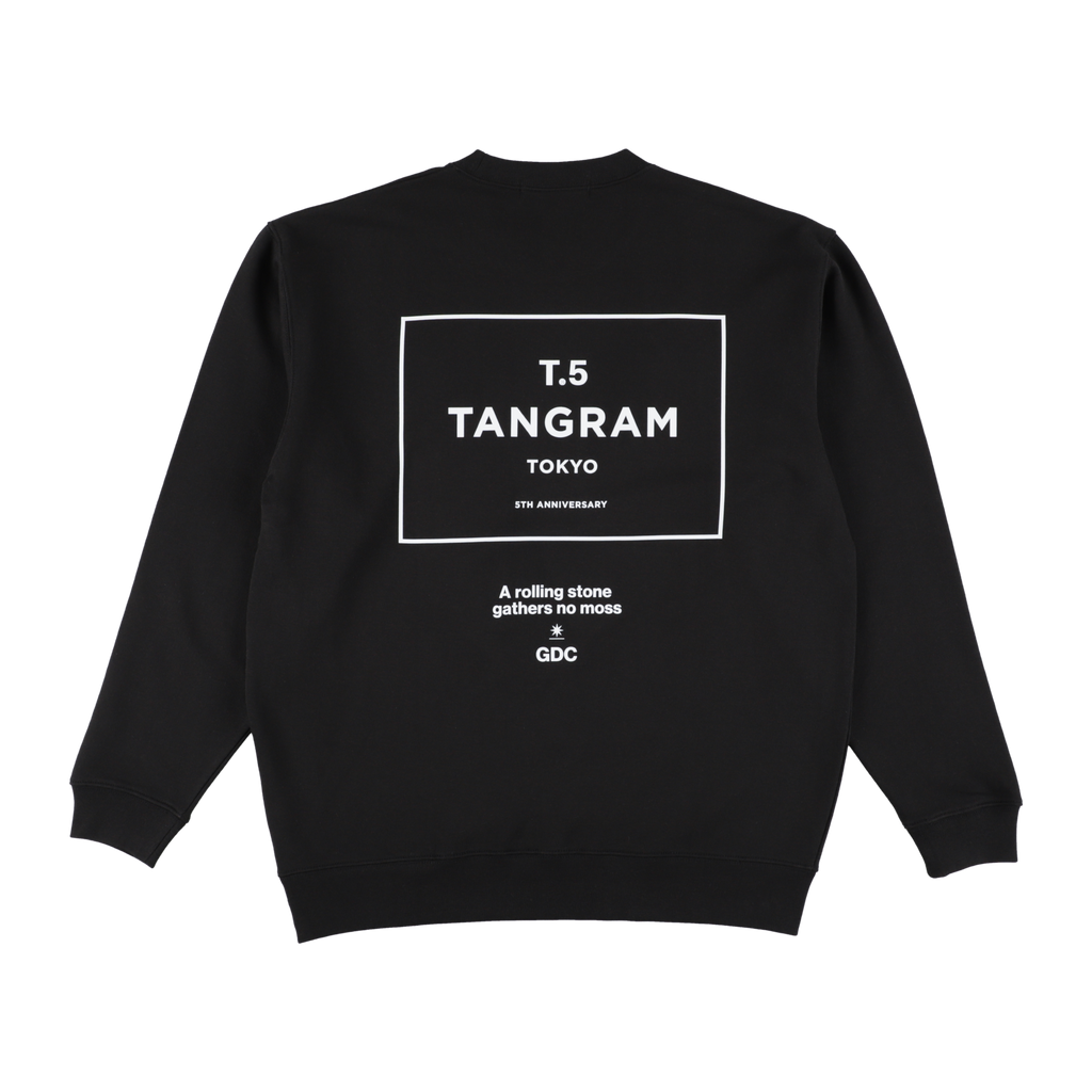 GDC×TANGRAM 5TH ANNIV. T.5 TOKYO SWEAT CREW BLACK TGS-MT192