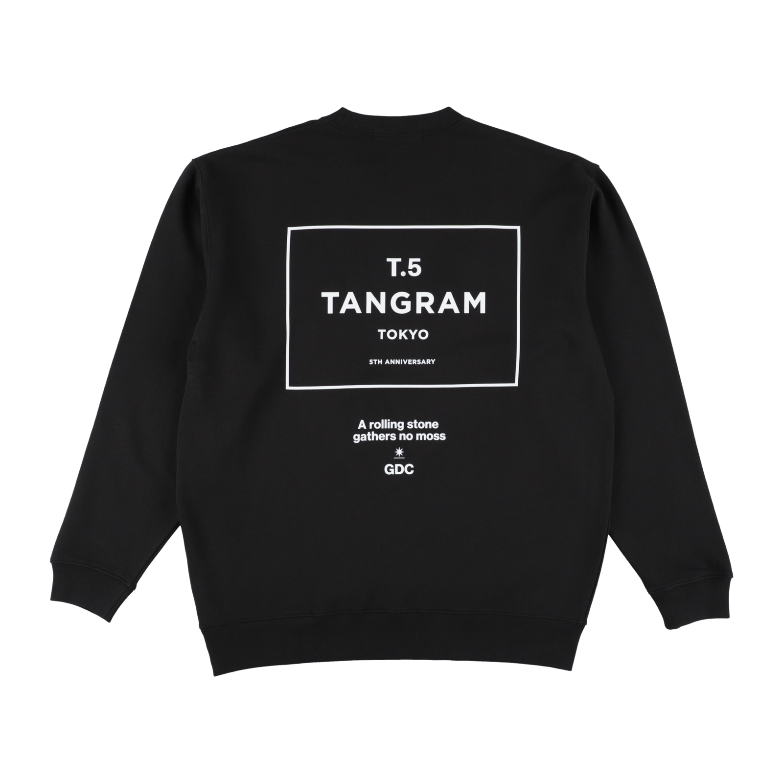 GDC×TANGRAM 5TH ANNIV. T.5 TOKYO SWEAT CREW BLACK TGS-MT192