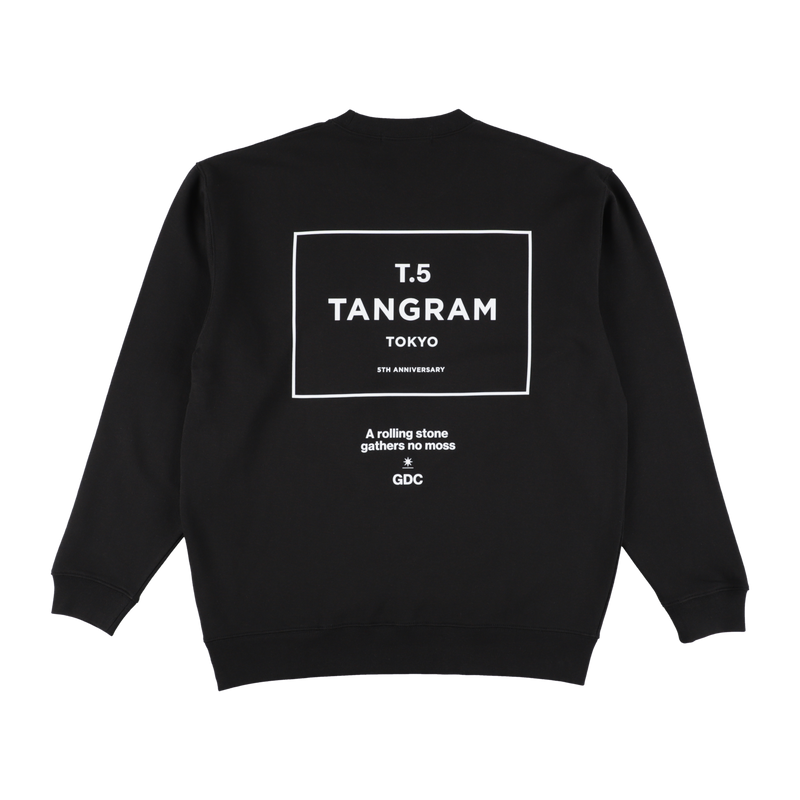 GDC×TANGRAM 5TH ANNIV. T.5 TOKYO SWEAT CREW BLACK TGS-MT192