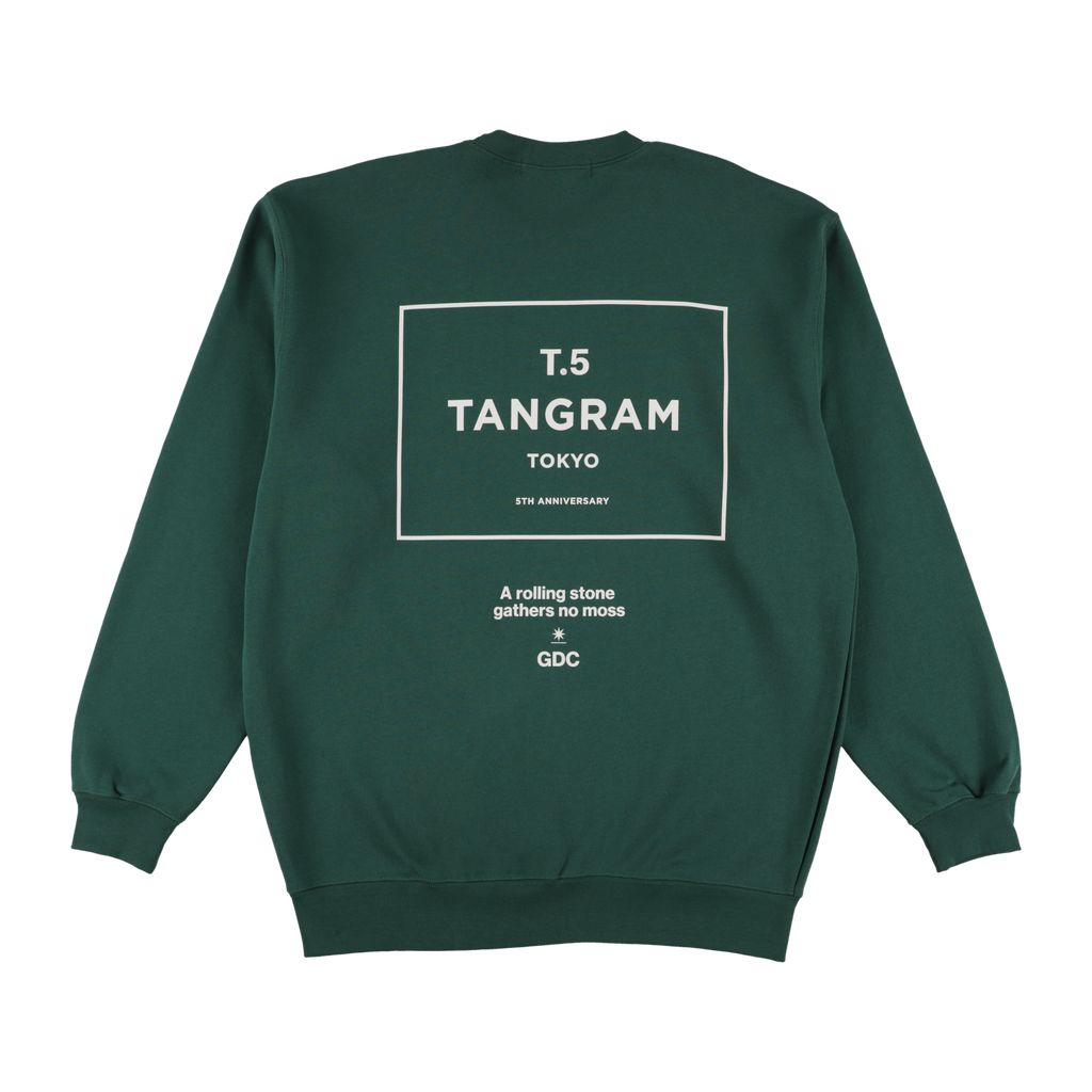 GDC×TANGRAM 5TH ANNIV. T.5 TOKYO SWEAT CREW GREEN TGS-MT192
