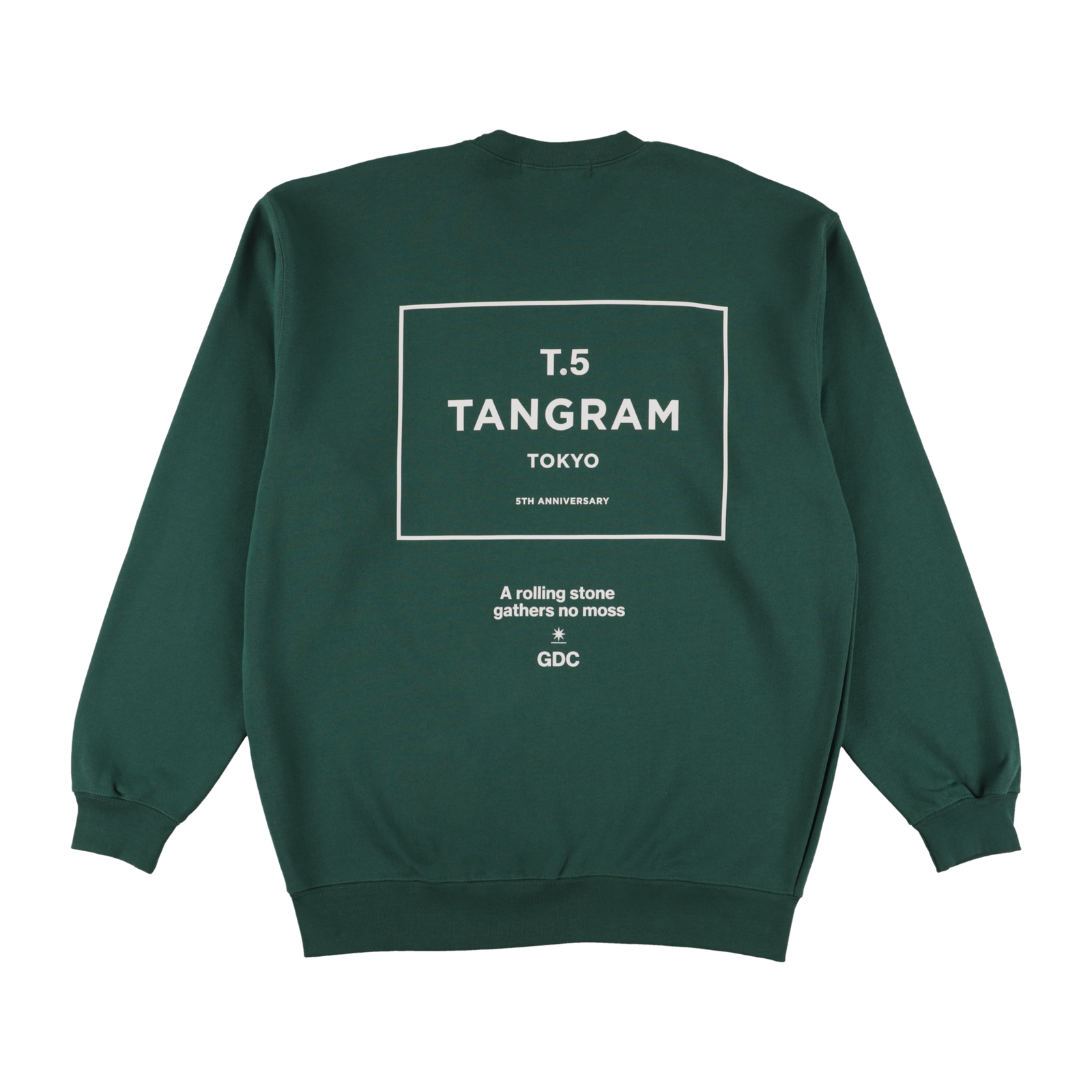 GDC×TANGRAM 5TH ANNIV. T.5 TOKYO SWEAT CREW GREEN TGS-MT192