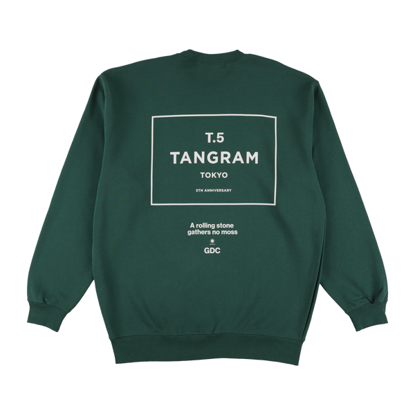 GDC×TANGRAM 5TH ANNIV. T.5 TOKYO SWEAT CREW GREEN TGS-MT192