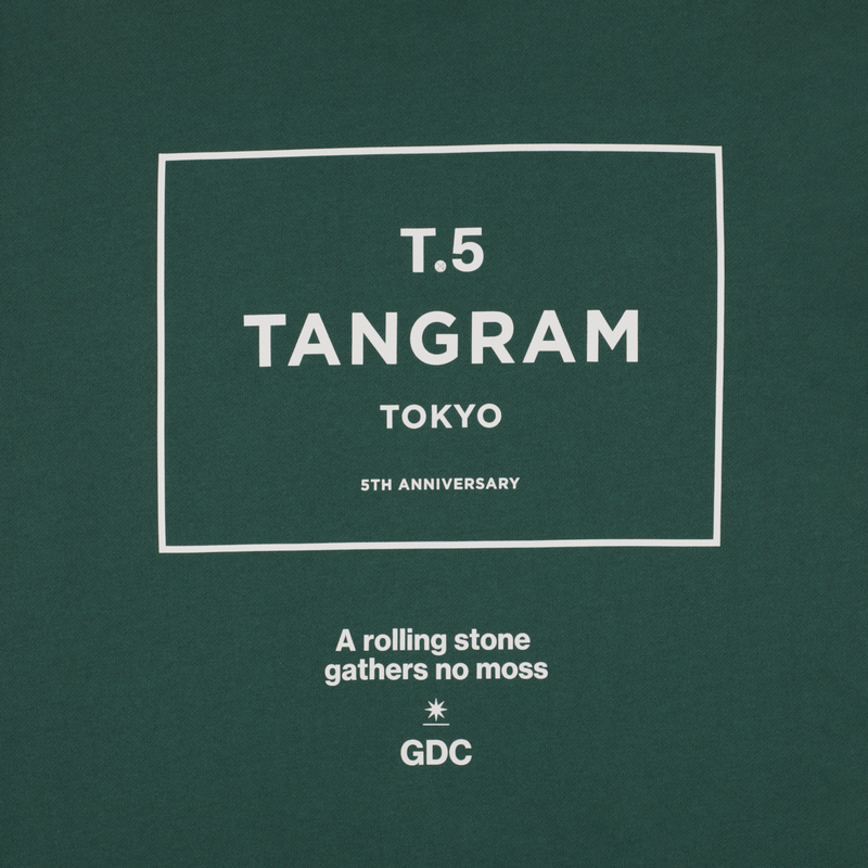GDC×TANGRAM 5TH ANNIV. T.5 TOKYO SWEAT CREW GREEN TGS-MT192