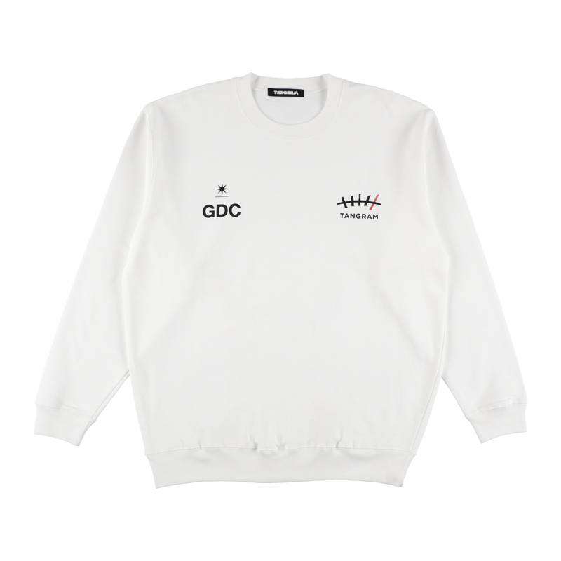 GDC×TANGRAM 5TH ANNIV. T.5 TOKYO SWEAT CREW WHITE TGS-MT192