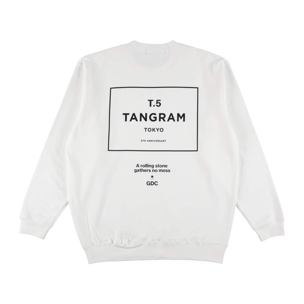 新品未使用TANGRAMシャツ GDC×TANGRAM 5TH ANNIV. T.5 TOKYO SWEAT CREW WHITE TGS-MT192