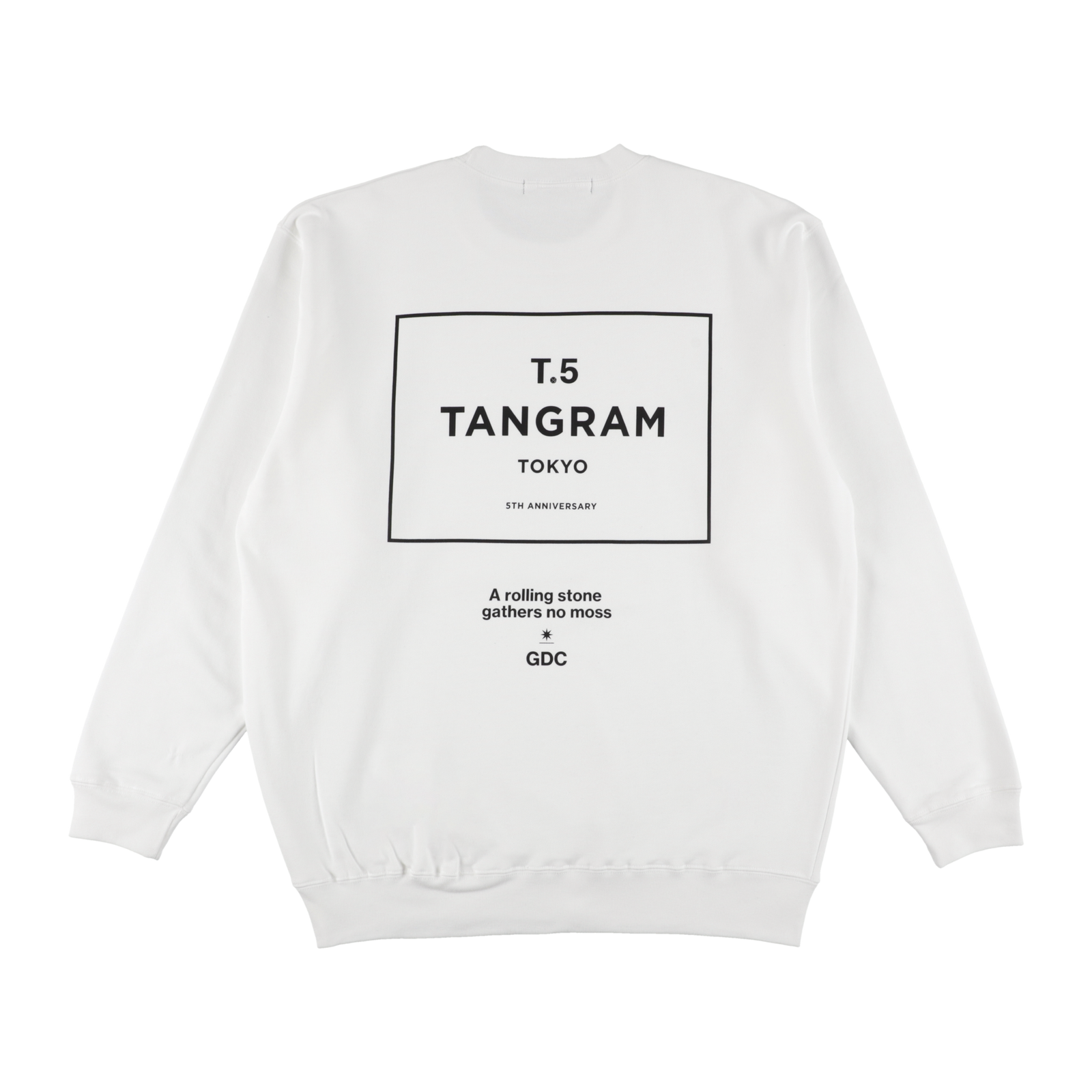 GDC×TANGRAM 5TH ANNIV. T.5 TOKYO SWEAT CREW WHITE TGS-MT192