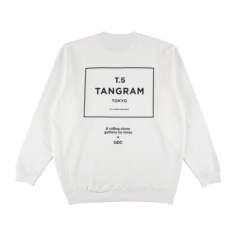 GDC×TANGRAM 5TH ANNIV. T.5 TOKYO SWEAT CREW WHITE TGS-MT192