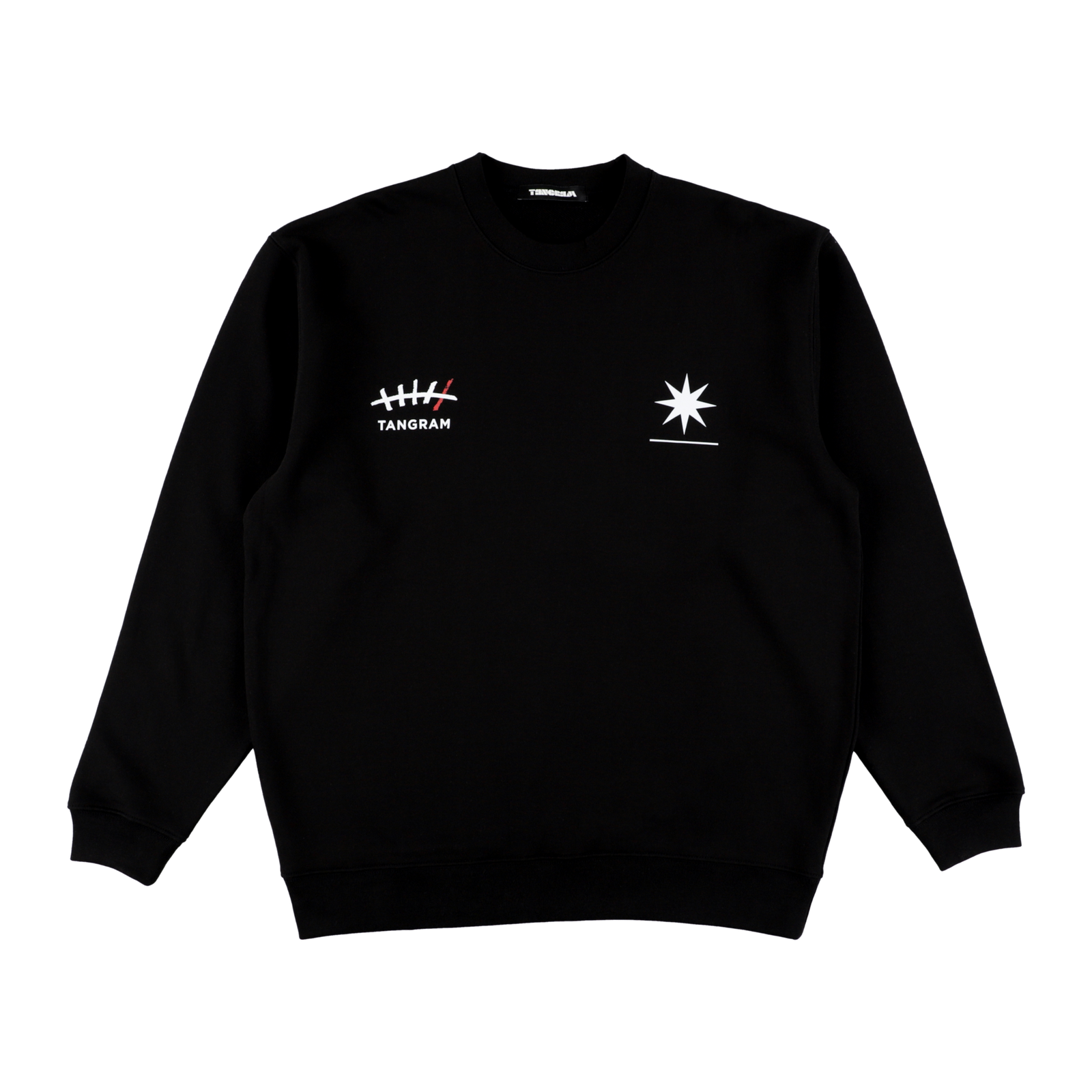 GDC×TANGRAM 5TH ANNIV. TURF STAR SWEAT CREW BLACK TGS-MT193