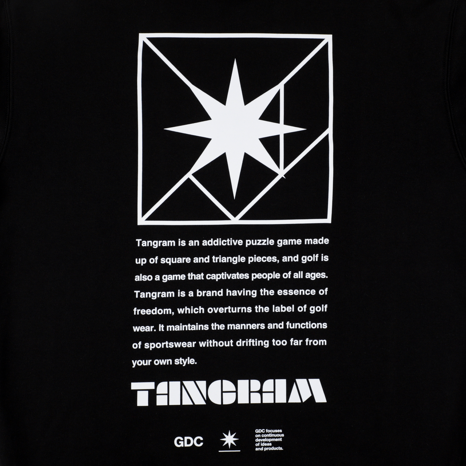 GDC×TANGRAM 5TH ANNIV. TURF STAR SWEAT CREW BLACK TGS-MT193