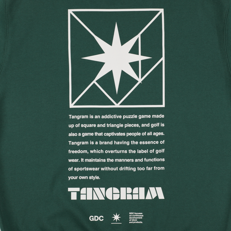 GDC×タングラムコラボ　1回着用　サイズXL GDC×TANGRAM 5TH ANNIV. TURF STAR SWEAT CREW GREEN TGS-MT193