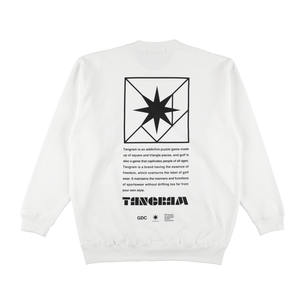 GDC×TANGRAM 5TH ANNIV. TURF STAR SWEAT CREW WHITE TGS-MT193