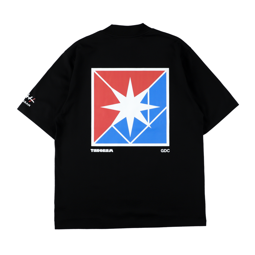 GDC×TANGRAM 5TH ANNIV. TRICO MOCK NECK BLACK TGS-MT197