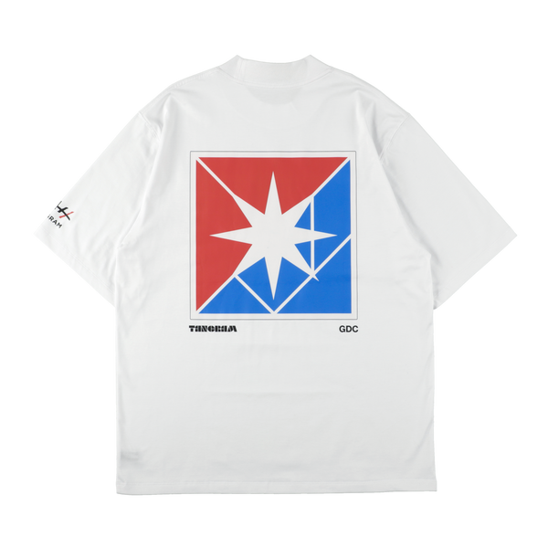 GDC×TANGRAM 5TH ANNIV. TRICO MOCK NECK WHITE TGS-MT197