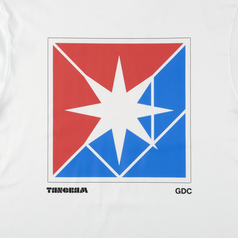 GDC×TANGRAM 5TH ANNIV. TRICO MOCK NECK WHITE TGS-MT197