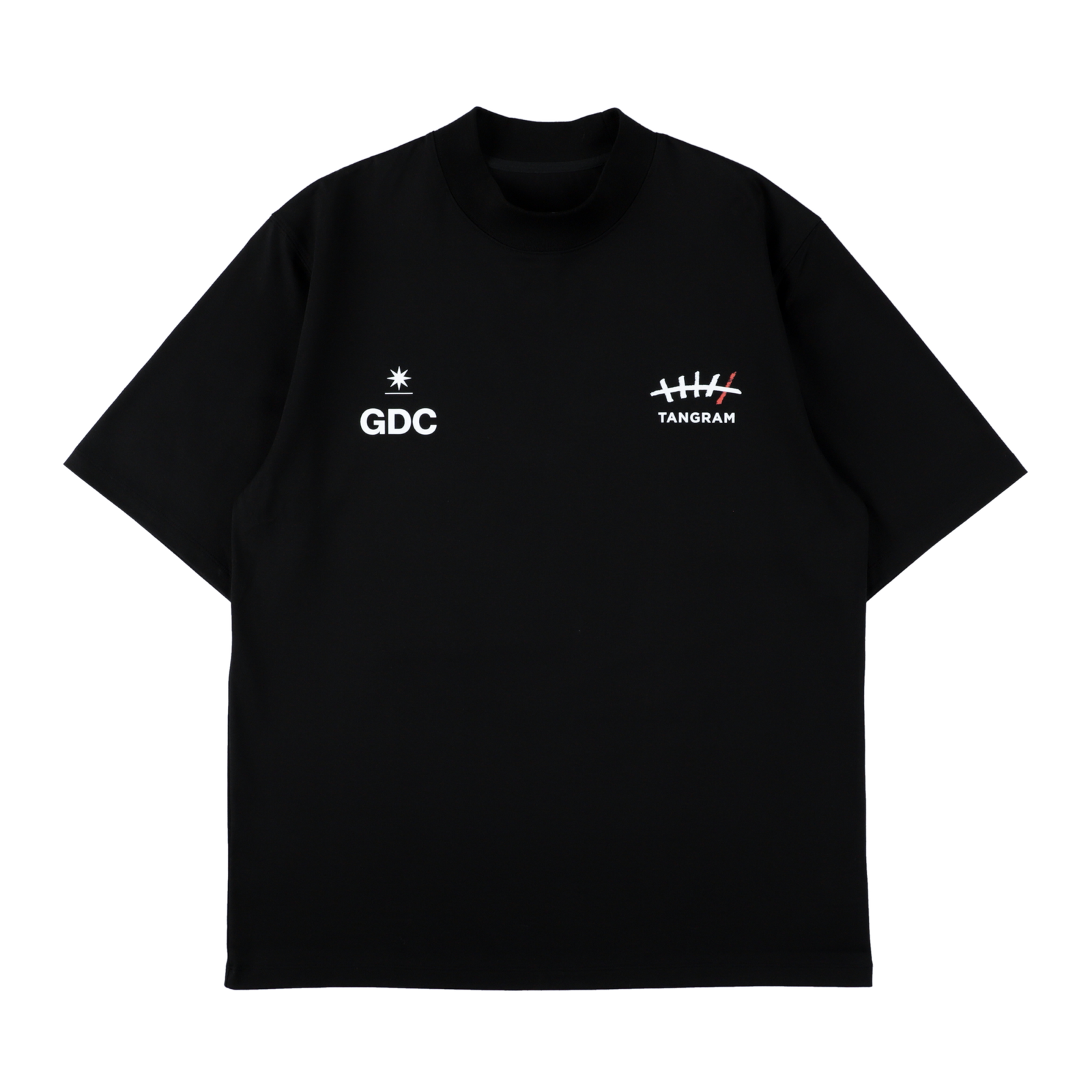 GDC×TANGRAM 5TH ANNIV. T.5 TOKYO MOCK NECK BLACK TGS-MT198