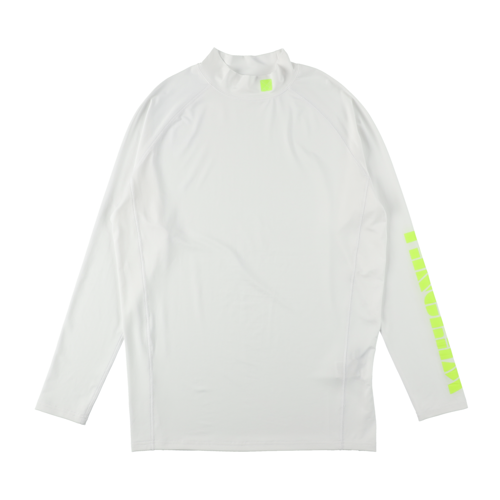 [定休日以外毎日出荷中] FIT STRETCH NEON FLUORESCENT / WHITE TEE MOCKNECK LOGO メンズウェア