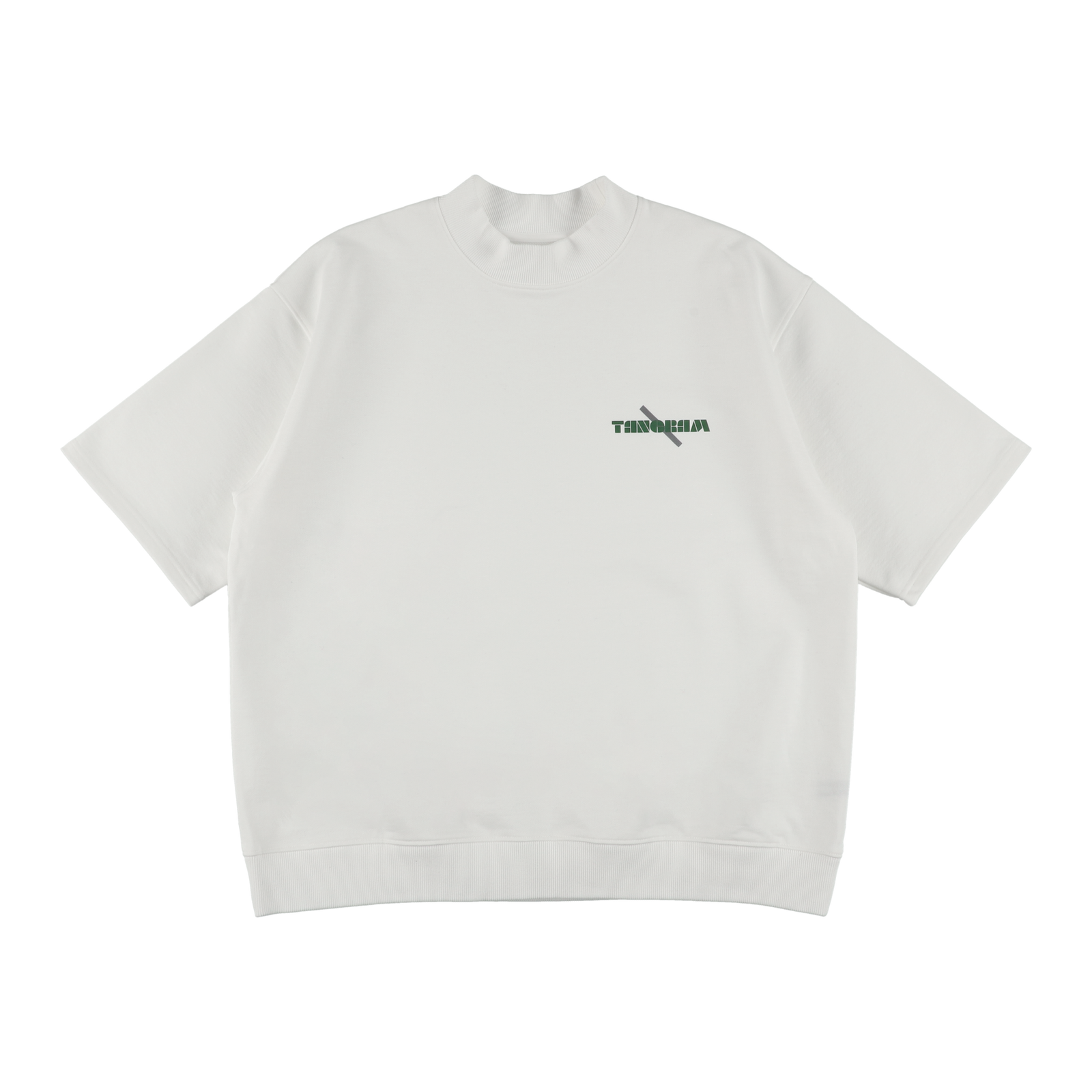 Saturdays NYC × TANGRAM SS SWEAT MOCK NECK OFF WHITE TGS-MTST01