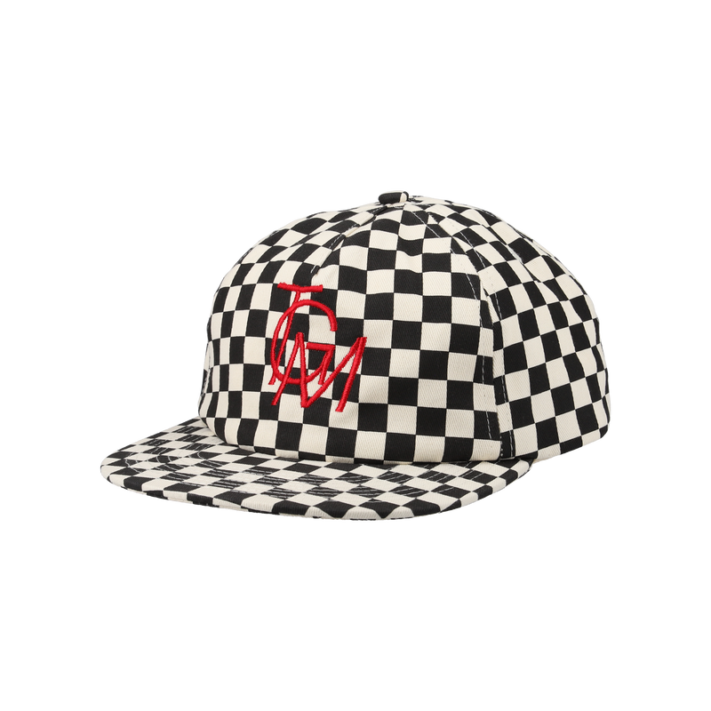 TGM LOGO CHECKER FIELD CAP CHECKER / RED TGS-UCAP35