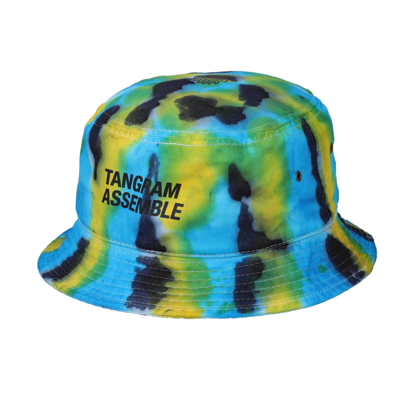 TIE-DYE BUCKET HAT C (BLUE/BLACK/YELLOW) TGS-UHAT33