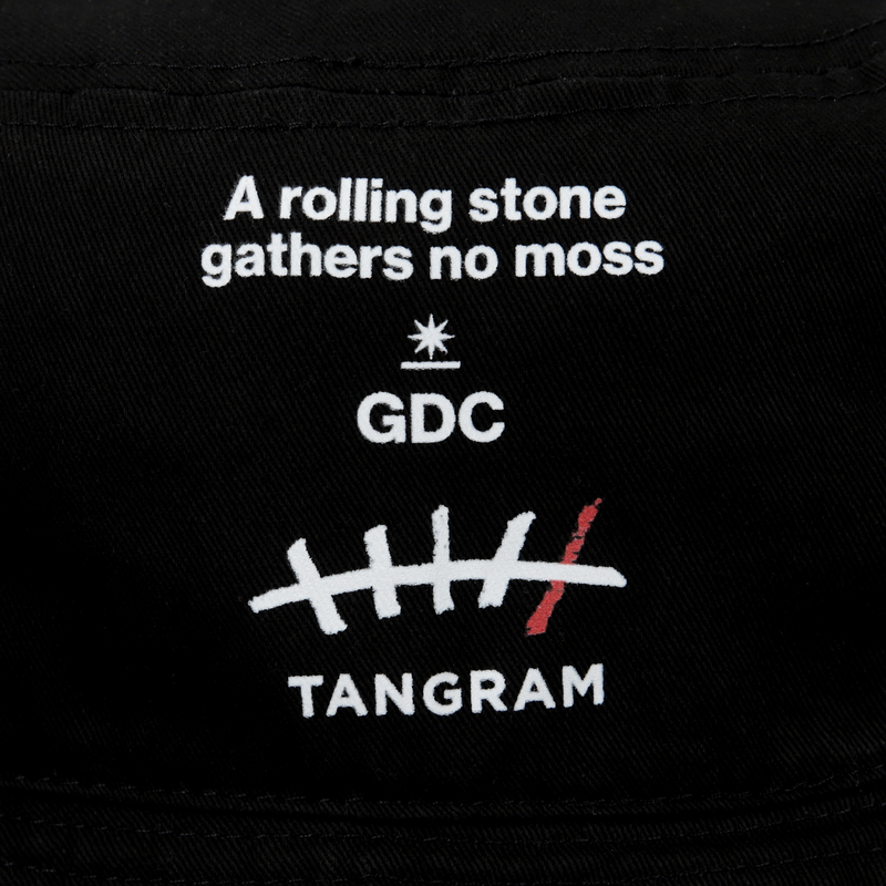 GDC×TANGRAM 5TH ANNIV. T.5 TOKYO BUCKET HAT BLACK TGS-UHAT48