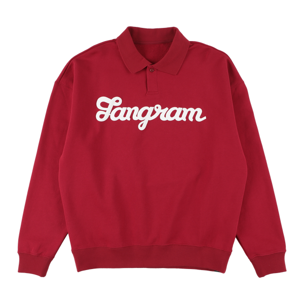 TANG LOGO SWEAT POLO SHIRTS RED TGA-MPL25