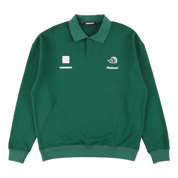 CLUBHAUS × TANGRAM CREW POLO SHIRTS GREEN TGA-MPL26