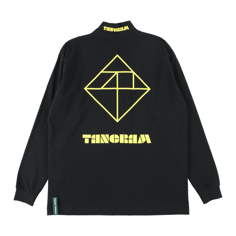 DIAMOND LOGO MOCK NECK -BLACK EDITION- BLACK / MUSTARD TGA-MT59
