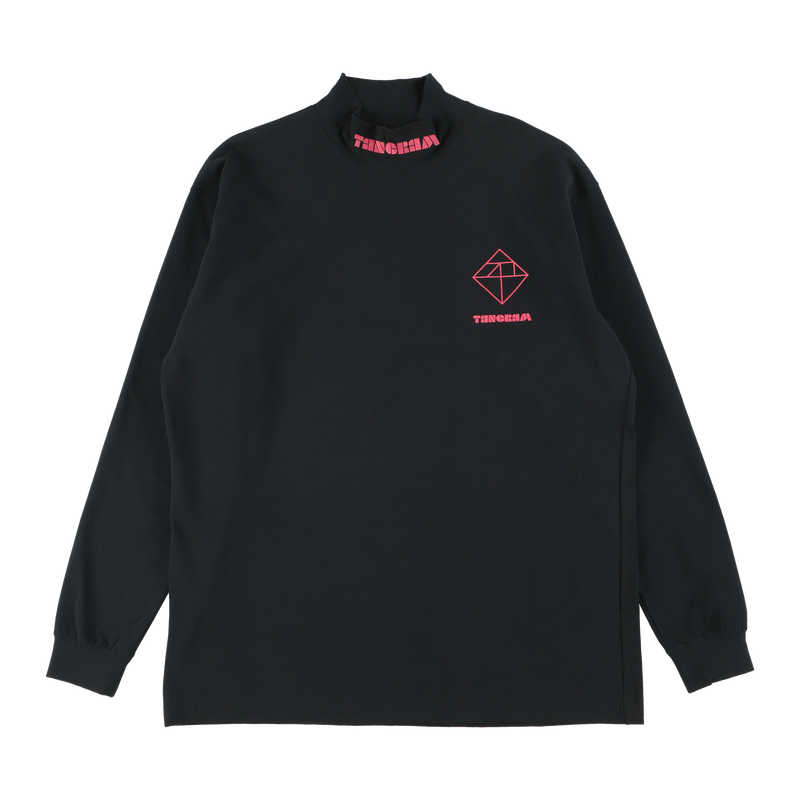 DIAMOND LOGO MOCK NECK -BLACK EDITION- BLACK / RED TGA-MT59