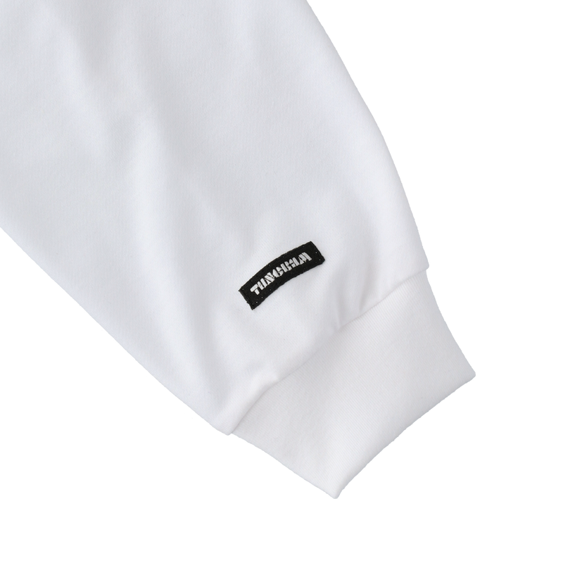 PUZZLE MOTIF AIR MOCKNECK TEE WHITE TGA-MT62