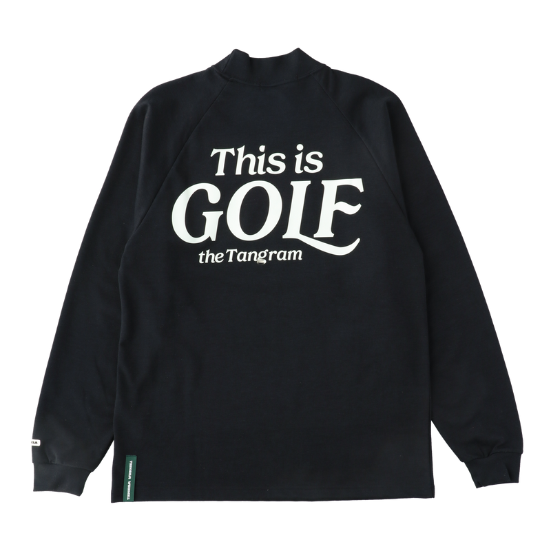 THIS IS GOLF AIR MOCKNECK TEE BLACK TGA-MT64